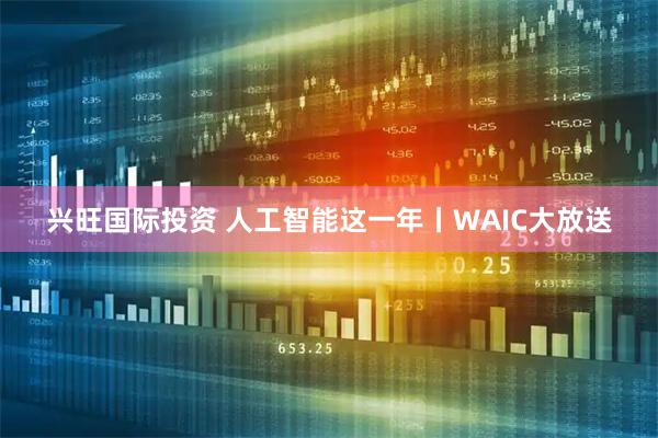 兴旺国际投资 人工智能这一年丨WAIC大放送
